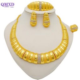 Ensemble de bijoux nigwin pour femmes grand collier de style exquis costume africain mode de