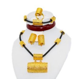 Bijoux africains en or 24k pour femmes parure de mariage style dubaï