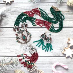 Sunspicems-Ensemble de bijoux en perles turques vintage pour femmes boucle d'oreille en cristal