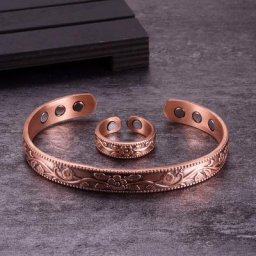Bracelet magnétique en cuivre pur pour hommes et femmes ensemble de bijoux ajustable Vintage
