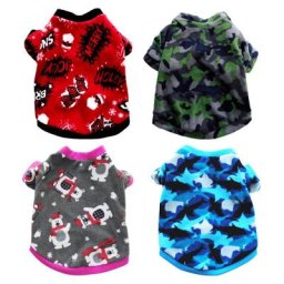 Vêtements de noël chauds pour animaux de compagnie manteau imprimé pour chien chiot chemise