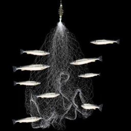 Filet de pêche multi-tailles maille lumineuse conception de matériel en cuivre pour printemps