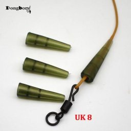 Mini manchons Anti-emmêlement pour pêche à la carpe en caoutchouc vert à changement rapide 20