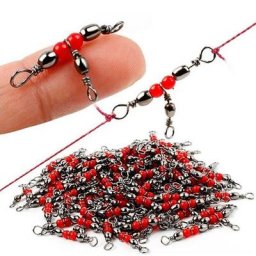 Connecteur de roulement à percussion de baril de pêche en laiton perlé résistant à 360 anneau
