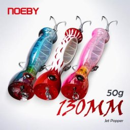 Noeby – ensemble de leurres de pêche Topwater Popper 130mm 50g grand Jet Popper Deep Cup appât dur