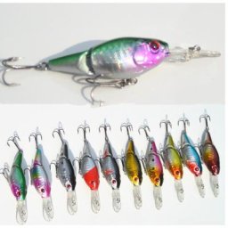 Leurre de pêche à deux segments avec longue langue appât Élpour la mer 9cm 10.5g 1 pièce
