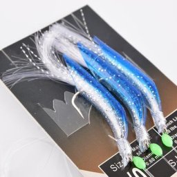 Leurre souple Sabiki avec hameçon appât Élidéal pour la pêche en mer à la traîne ou au thon lot