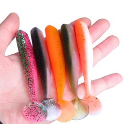 Leurre de pêche à tête plombée en PVC appât souple hameçons à tête plombée ver de fléchette
