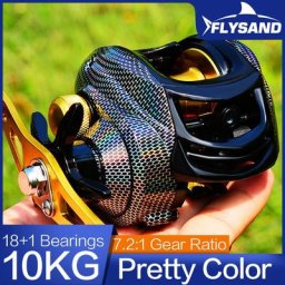 FLYSAND – moulinet de pêche Baitcast frein magnétique frein magnétique 10kg Max Ratio