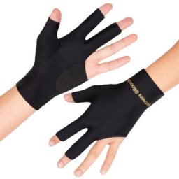 Gants de pêche antidérapants noir 8 Snooker billard trois doigts en coton pur pour hommes et