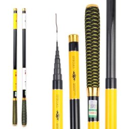 JOSBY – canne à pêche télescopique dure ultra-légère de 3.6 à 7.2M accessoire en Fiber de carbone