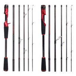 Canne à pêche Spinning et Casting de 1.98m 2.1m 2.28m ou m accessoire Portable de voyage nouveau