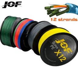 JOF – ligne de pêche PE multicolore 100 mètres 25-92 Lb adapté à la rivière 0.14mm-0.4 Mm