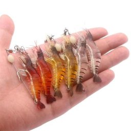 Leurre de pêche souple et flottant avec crochet appât Élbionique de qualité 8cm 5g lot de 6