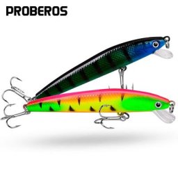 PROBEROS-Leurre méné flottant rigide de type crankbait appât Élidéal pour la pêche à la traîne au