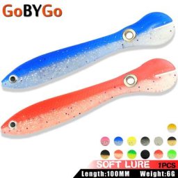Leurre souple en silicone avec yeux 3D appât Él équipement de pêche professionnel avec wobJeff