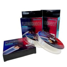 Ghotda-Ligne de pêche en fluorocarbone véritable Monofilament transparent Importé du Japon Super