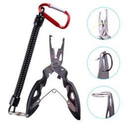 Ensemble d'outils de pêche multifonctions pinces à poisson étau ciseaux à mouches pinces à