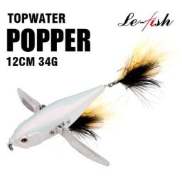 Le Fish-Leurre Flottant Popper à Corps Rigide en Acier Inoxydable Appât Artificiel Idéal pour la