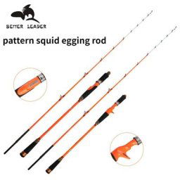 Canne à Pêche Spinning ou Jigging en Titane de 1.35 à 1.8m Accessoire à 2 Sections en Carbone avec