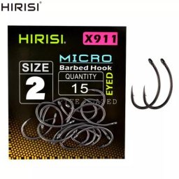 Hirisi-Hameçon en acier à haute teneur en carbone avec œil micro barbelé accessoires de pêche à la