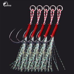Leurre de pêche avec crochet d'assistance gabarits de pêche lents gabarits de lancer de poisson