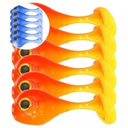 Leurre souple et souple en PVC avec grande tête pivotante appât de pêche innovant et attrayant