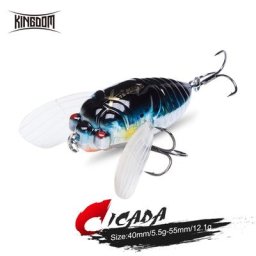 Kingdom – leurre flottant rigide en forme d'insecte bionique pour la pêche en surface appât