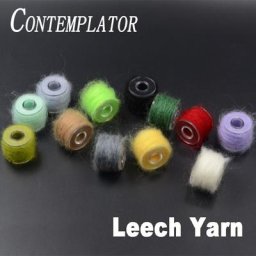 CONTEMPLATOR-Fil de sangsue mohair 12 couleurs caddis nymphe corps Promo angora hair mouche