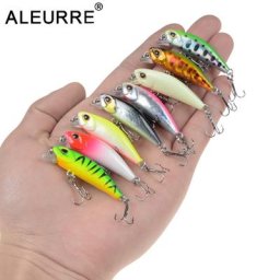 Leurre méné rigide et coulant avec yeux 3D appât Élen plastique petit et réaliste 4.5cm 3.5g 1