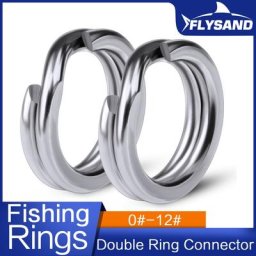 FLYSAND – anneaux de pêche fendus de haute qualité pour Crankbaits japonais appât dur argent