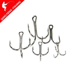 Hameçons de pêche en acier à haute teneur en carbone lot de 10 pièces rondes et pliées pour pêcher