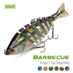 Kingdom-Leurres de pêche multi-articulés flexibles appâts nageurs pour la pêche au bar et au