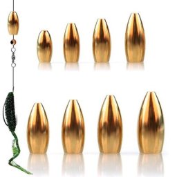 Poids de pêche en cuivre en forme de balle accessoires de pêche 3.5g 5g 7g 10g 12g 14g 17g