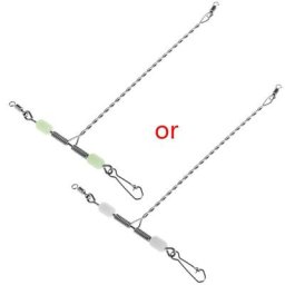 Bras de fil de pêche en spirale perles lumineuses en forme de T accessoire de pêche R66E