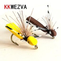 KKWEZVA – leurres de pêche à la mouche pour insectes criquet sec type flottant similaire à