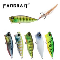 Fangbait – leurre flottant realis Popper en plastique appât artificiel wobbler idéal pour la pêche