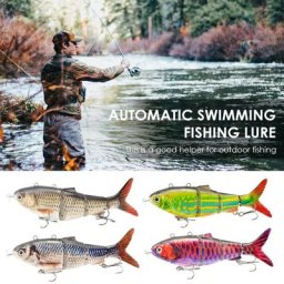 Leurre robotique composé de 4 sections articulées appât Élidéal pour la pêche au brochet aste par