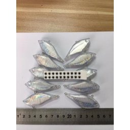Leurres durs non peints corps de leurre de pêche 1/2 pouces 7/16 OZ JSE Stuffed blanc 10