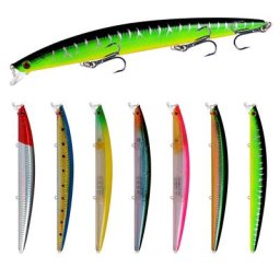 Leurre méné rigide flottant appât Élidéal pour la pêche en mer au bar ou à la carpe 18cm 24g 1