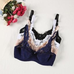 Julexy-Soutien-Gorge Transparent Ultra-Mince pour Femme Sous-Vêtements Sexy en Dentelle Solide