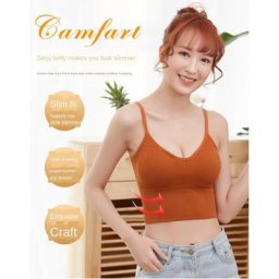 Soutien-gorge Push-Up rembourré et de couleur unie pour femme débardeur d'athlétisme sous-vêtements