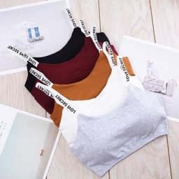 Soutien-gorge sexy sans couture respirant rembourré décontracté avec lettres imprimées pour