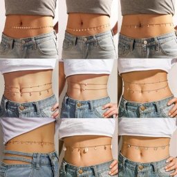 HuaTang-Pendentif à la taille en forme de cœur pour femme breloques en cristal étoile lune