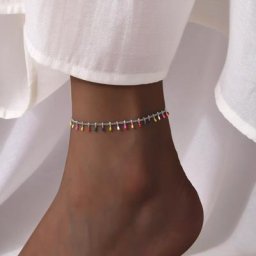 Bracelet de cheville en acier inoxydable pour femmes bijoux de plage d'été transporteurs emien