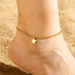 Bracelets de cheville pour femmes bijoux de pieds nus chaîne de jambes pendentif étoile de Bar