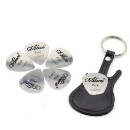 6 pièces médiators en métal Alice médiators de guitare médiators de chaîne avec sac de médiators