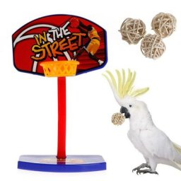 E9LA – Cage à billes en rotin 3 pièces jouets à mâcher oiseau perroquet perruche patte de