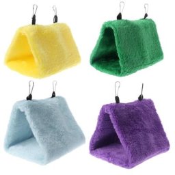 Tente en peluche accent d'oiseau chaud lit hamac pour perroquet cachette pour hamster nain