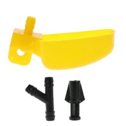 Gobelets d'alimentation pour oiseaux avec pinces bols d'eau en plastique jaune tasse suspendue